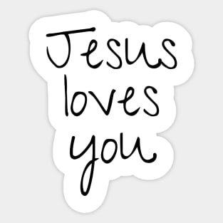 Jesus loves you front and back Sticker